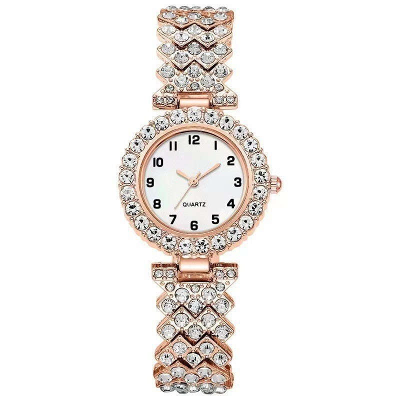 Women’s Silver Quartz Watch & Bracelet Set