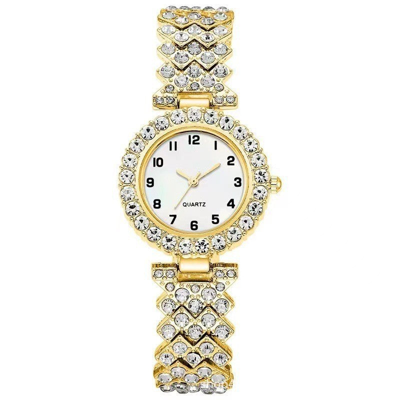 Women’s Silver Quartz Watch & Bracelet Set