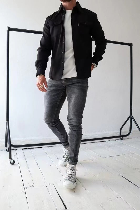Slim Fit Cotton Long Sleeve Shirt